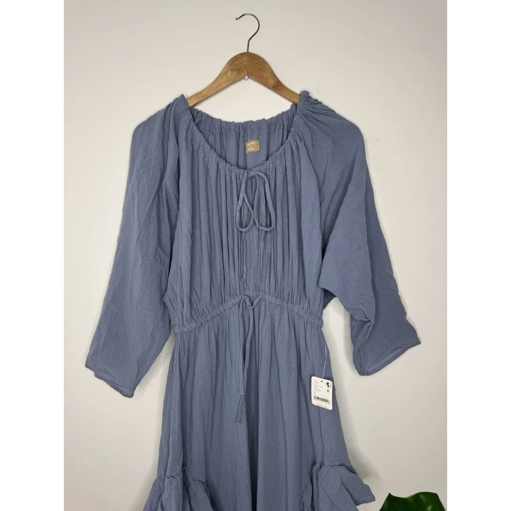 Free People Shore Chic Maxi Dress‎ Butterblue size S - Picture 6 of 11